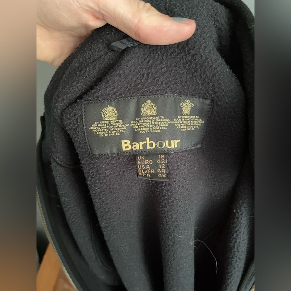 Barbour Fleece Quilted Panel Jacket Women’s Size 12 - Picture 4 of 4